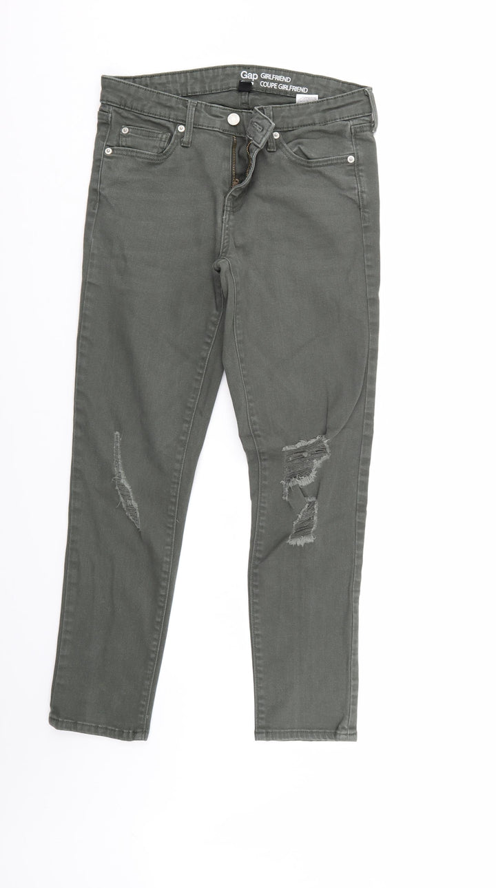 Gap Womens Green Denim Straight Jeans Size 8 L27 in