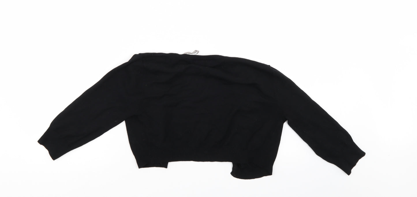 Dorothy Perkins Womens Black   Cardigan Jumper Size 12  - cropped