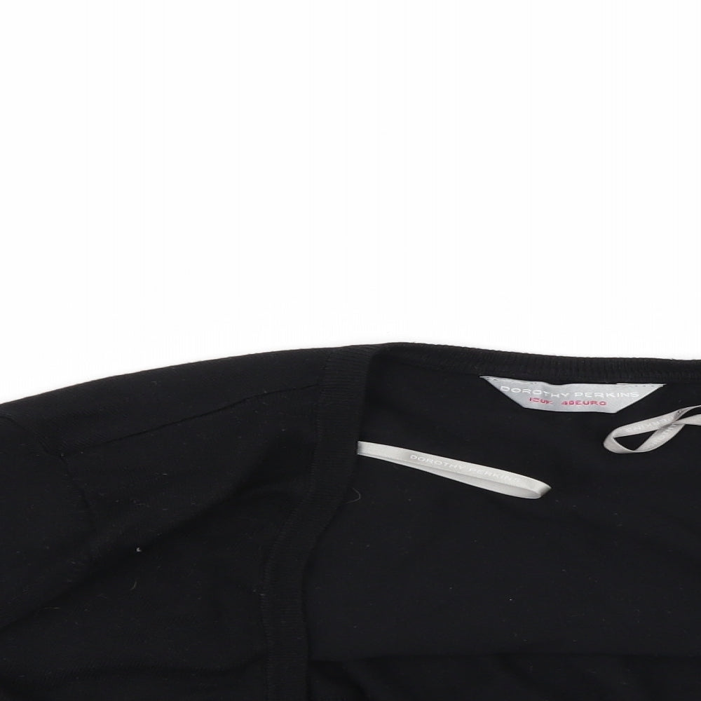 Dorothy Perkins Womens Black   Cardigan Jumper Size 12  - cropped