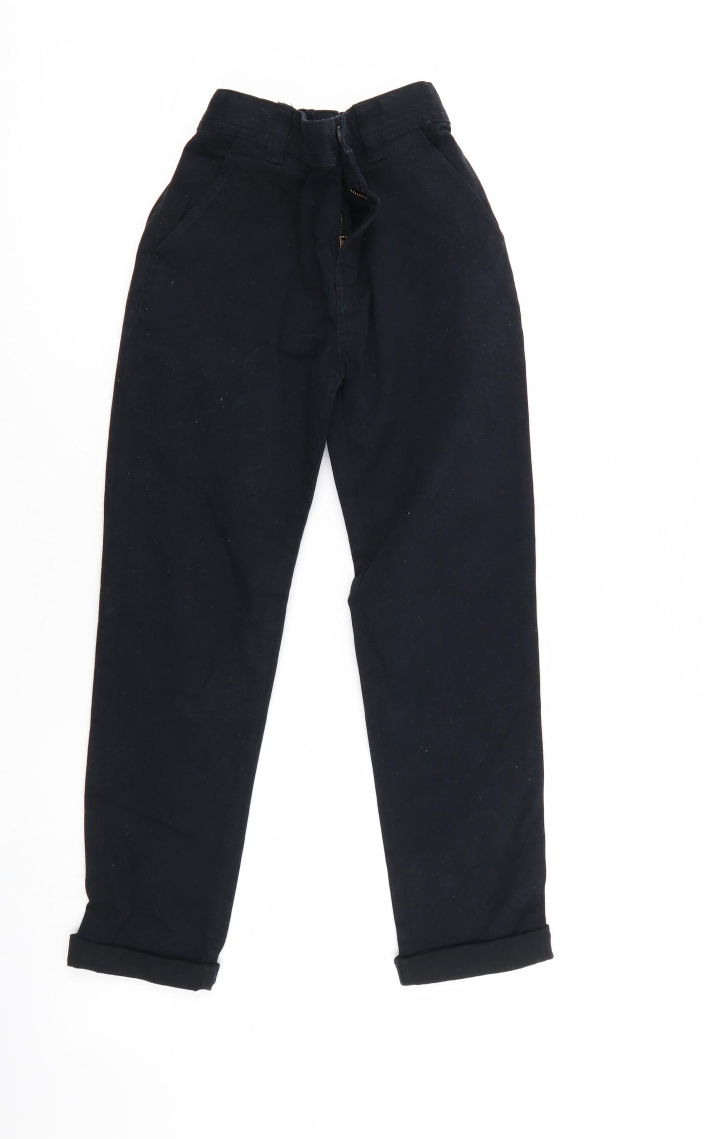 F&F Boys Black   Chino Trousers Size 7-8 Years