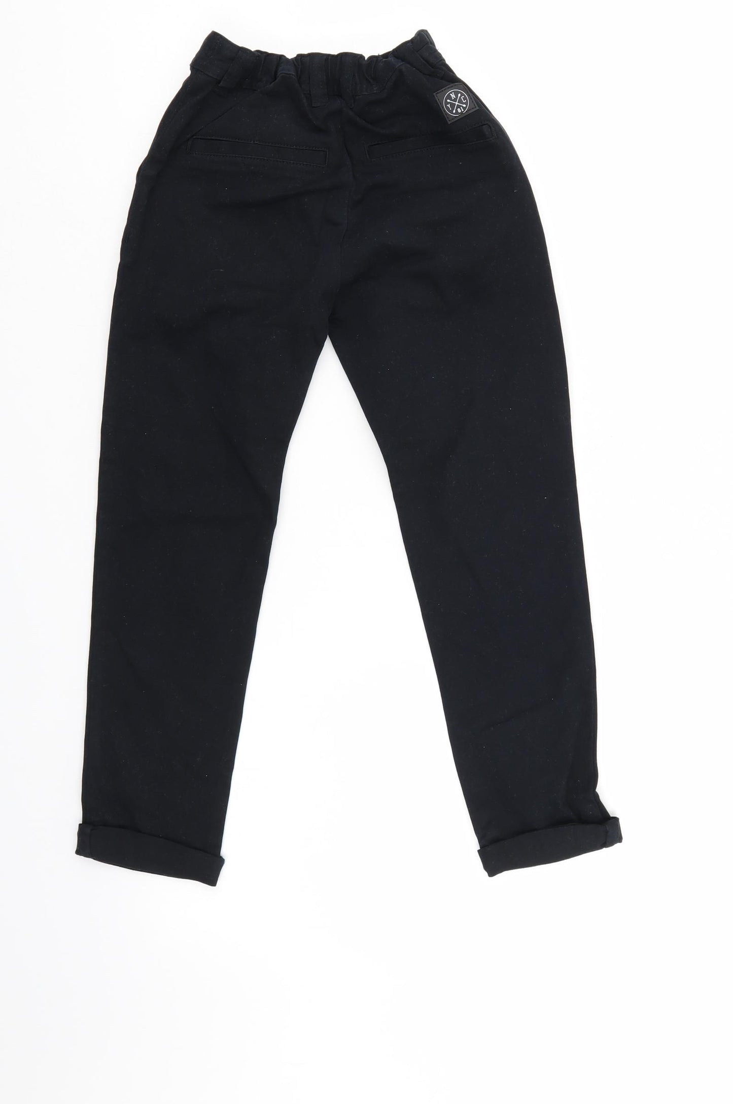 F&F Boys Black   Chino Trousers Size 7-8 Years