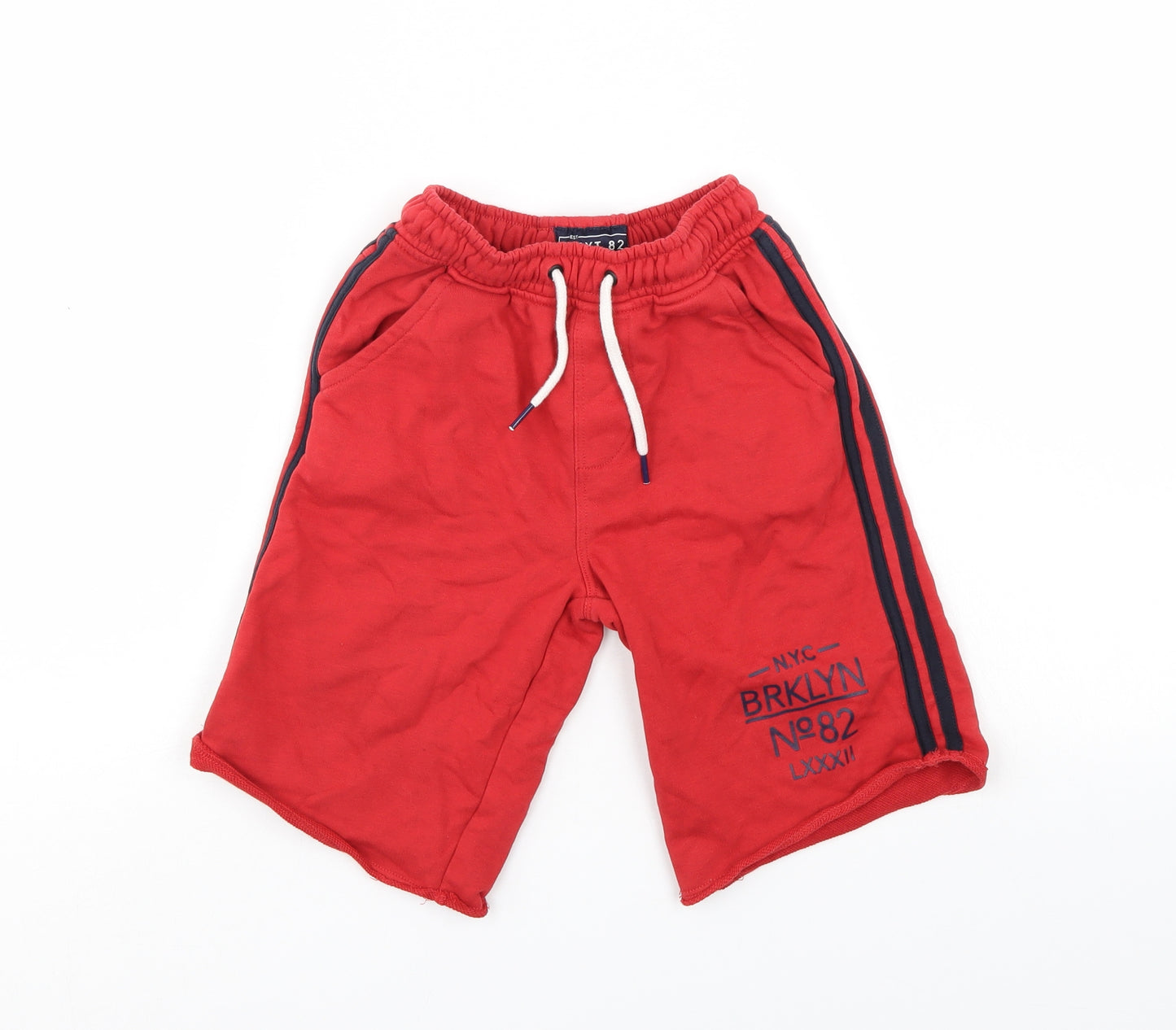 next 82 Boys Red   Sweat Shorts Size 6 Years