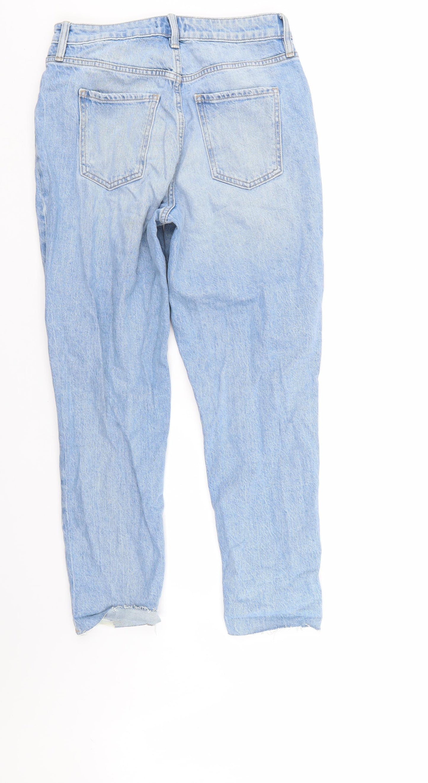 F&F Womens Blue  Denim Straight Jeans Size 8 L26 in