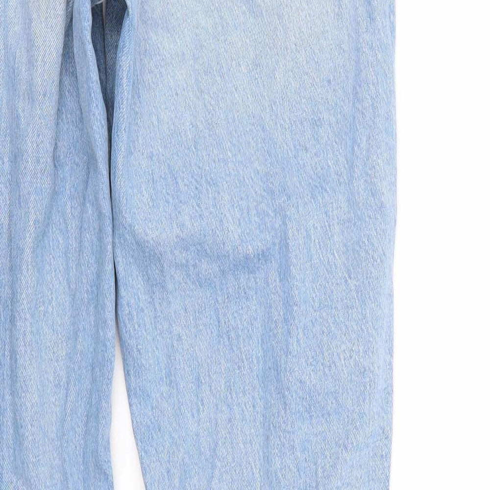 F&F Womens Blue  Denim Straight Jeans Size 8 L26 in