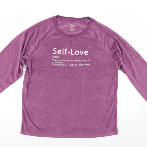 love to lounge Womens Purple   Pullover Sweatshirt Size 14