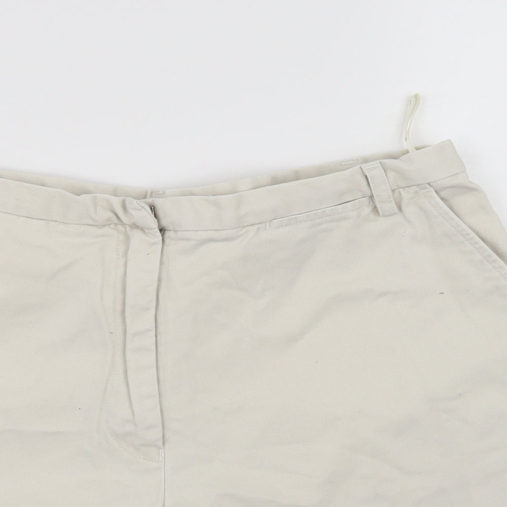 Dorothy Perkins Womens Ivory   Chino Shorts Size 14