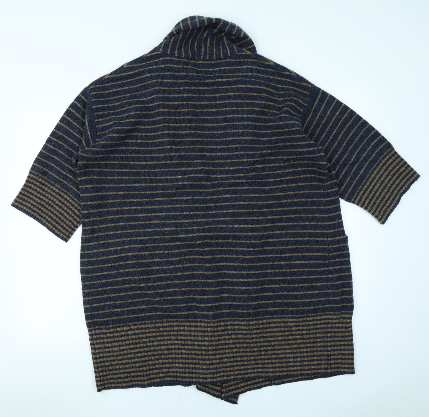 Seasalt Womens Blue Striped  Cardigan Jumper Size 14