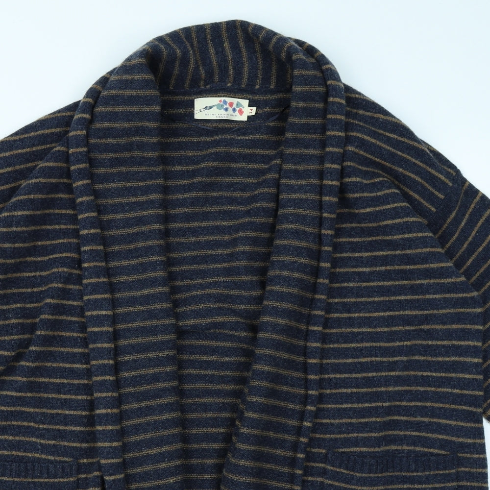 Seasalt Womens Blue Striped  Cardigan Jumper Size 14