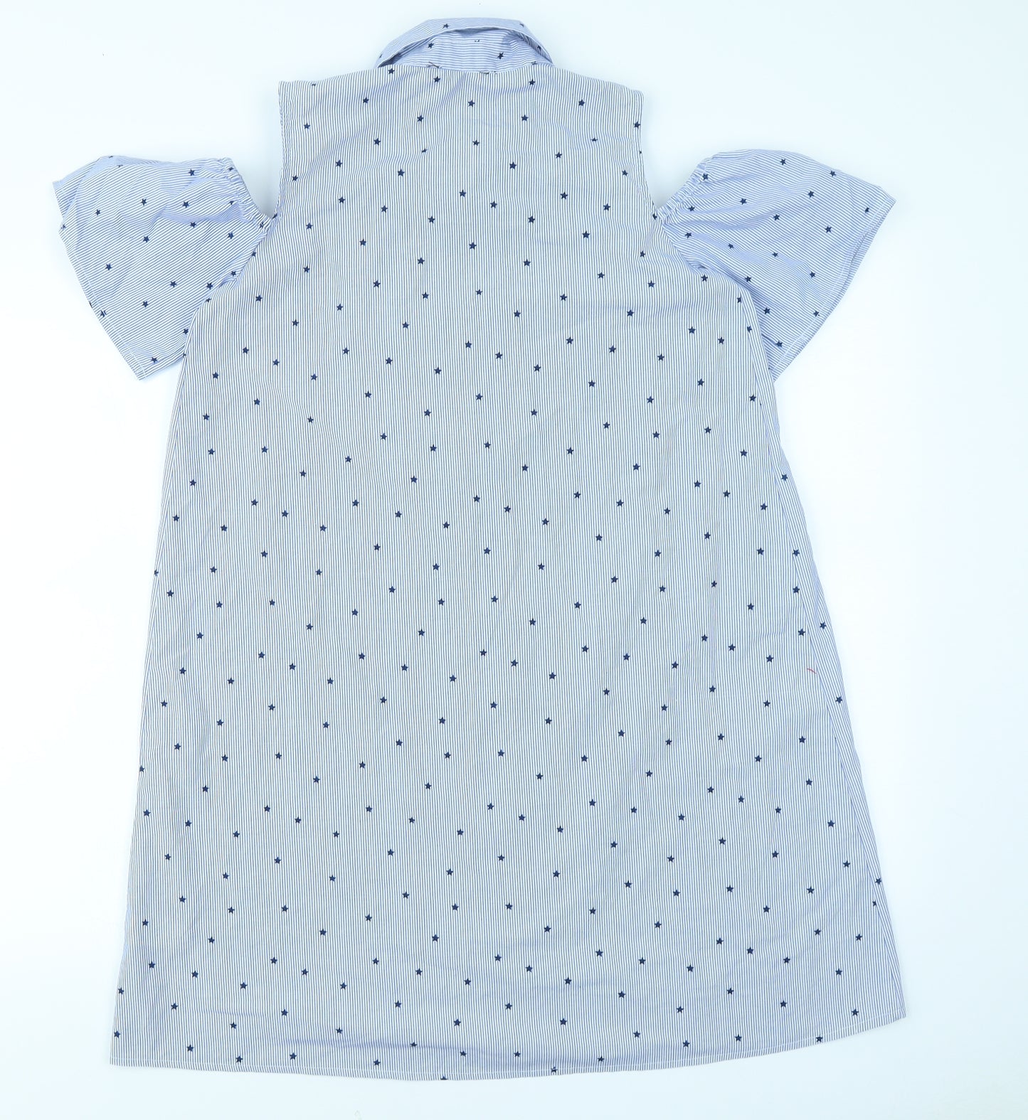 Atmosphere Womens Blue Striped  Shift  Size 8  - Cold shoulder
