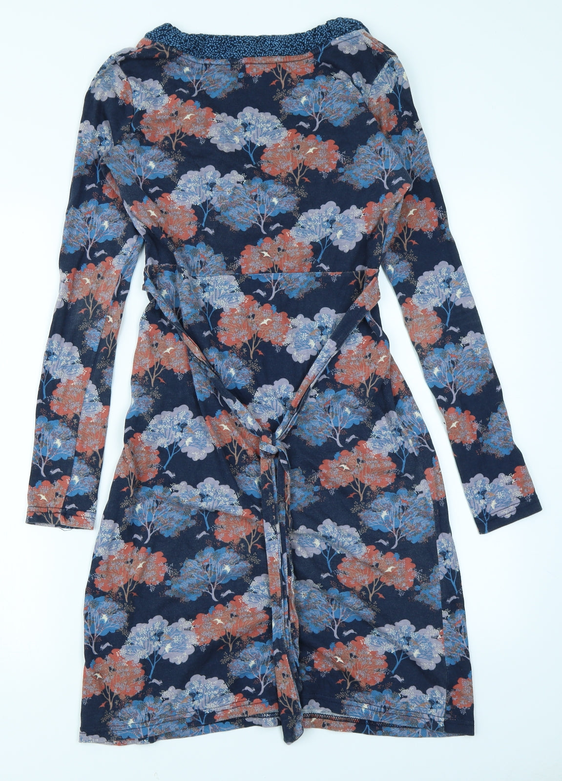 Lily & Me Womens Blue Floral  Fit & Flare  Size 8