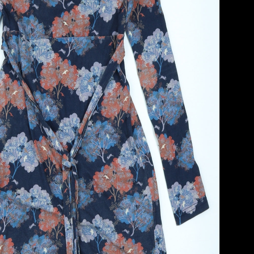 Lily & Me Womens Blue Floral  Fit & Flare  Size 8