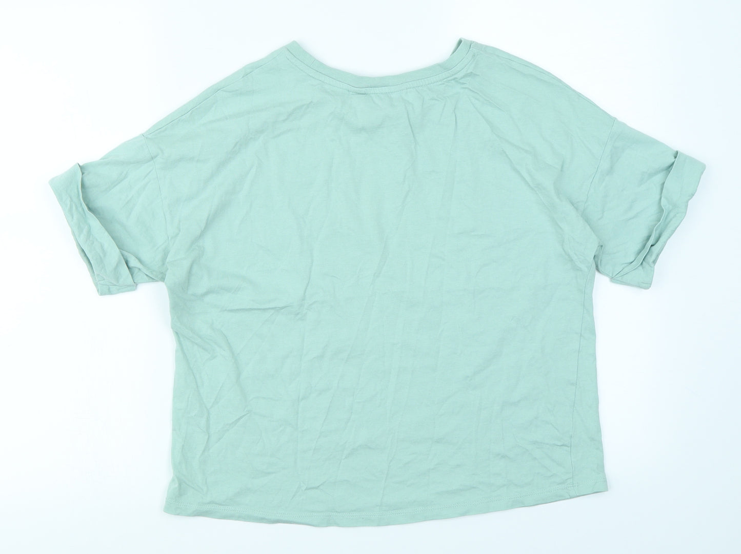 F&F Womens Green   Cropped T-Shirt Size 12