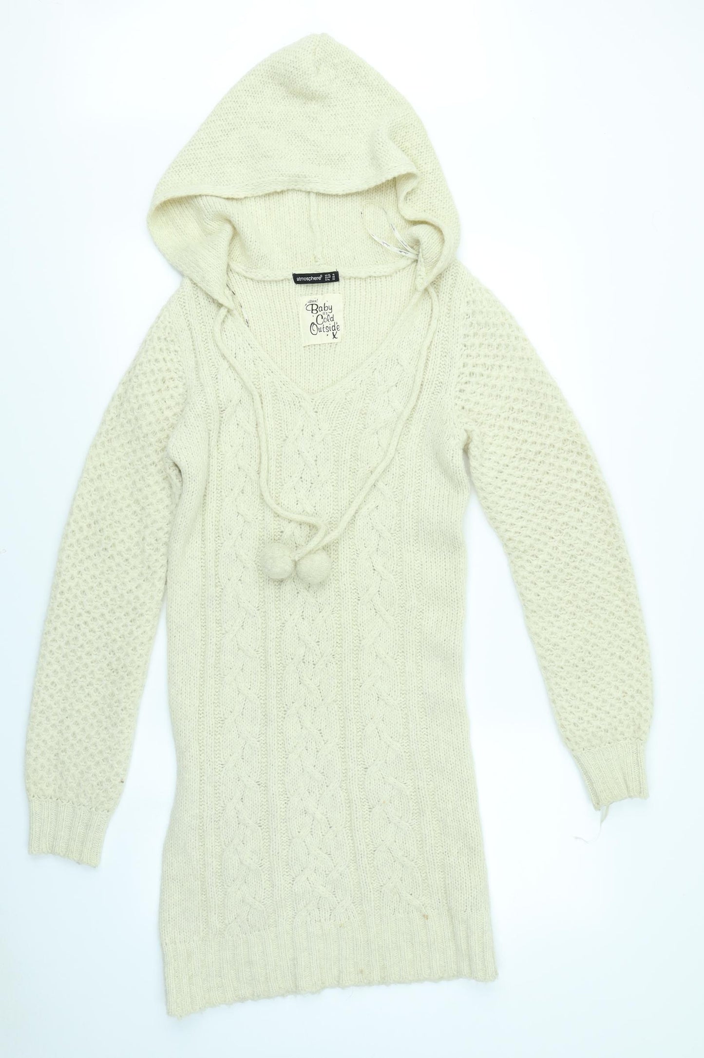 AAtmosphere Womens Ivory  Knit Jumper Dress  Size 10