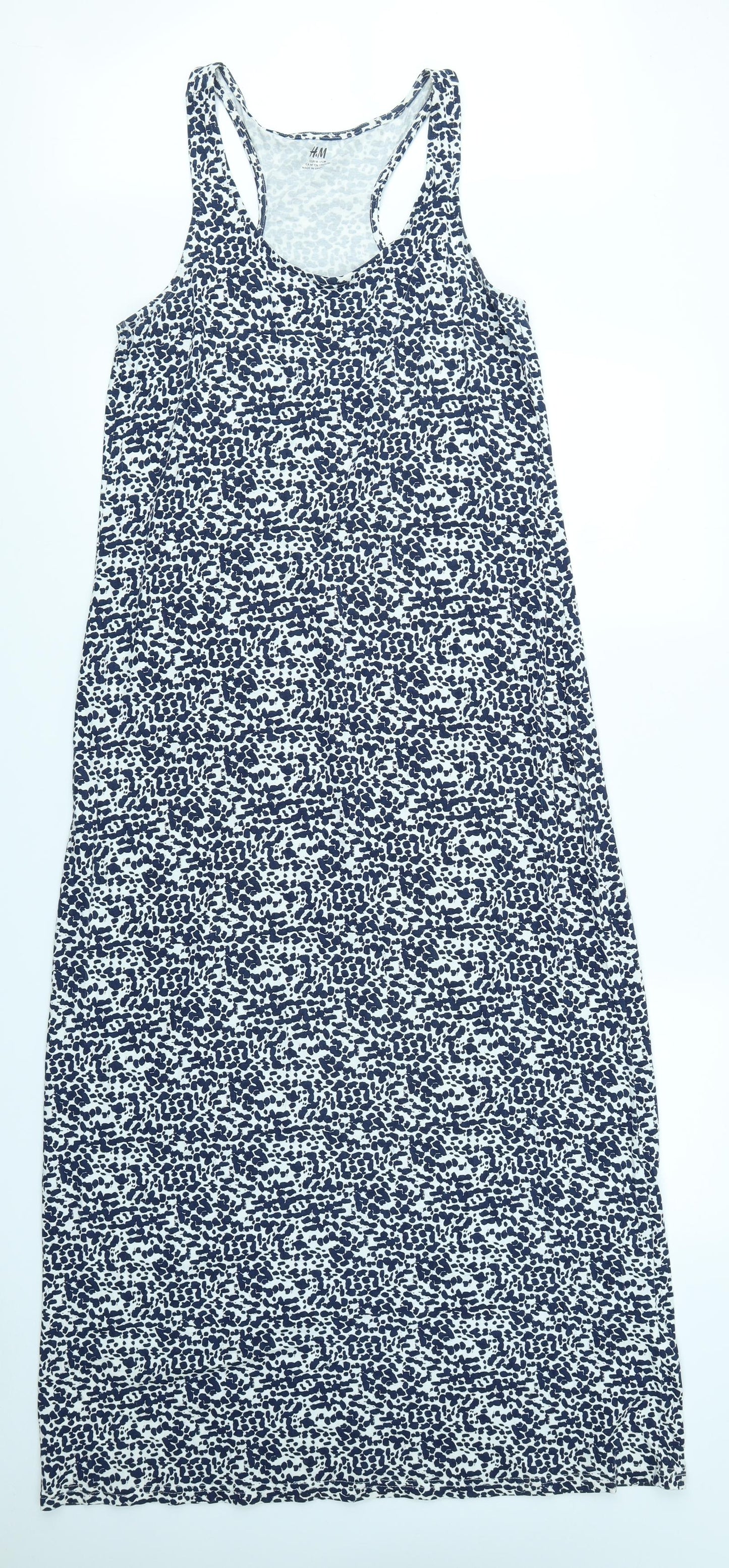 H&M Womens Blue Animal Print  Maxi  Size M