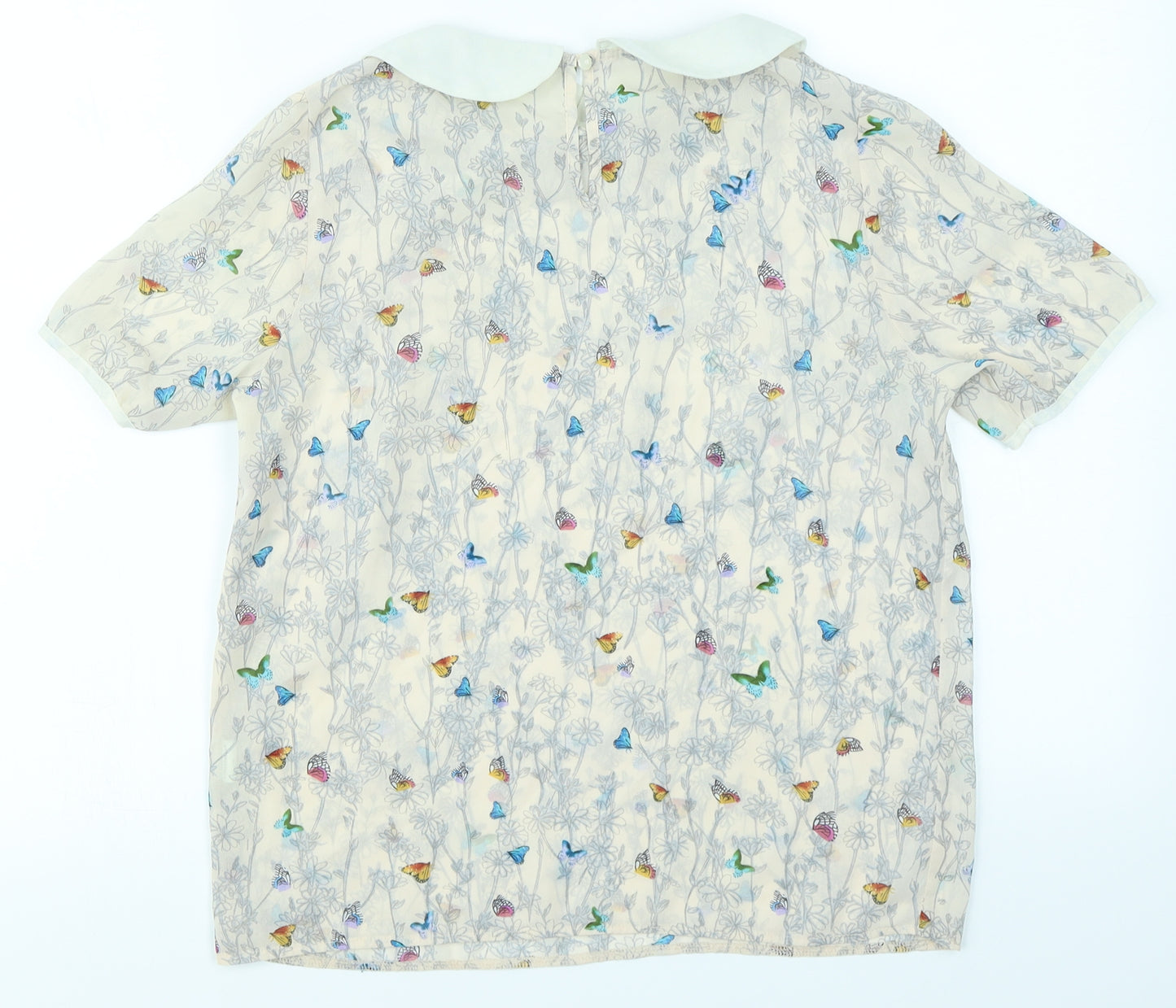 Atmosphere Womens Beige Floral  Basic Blouse Size 10