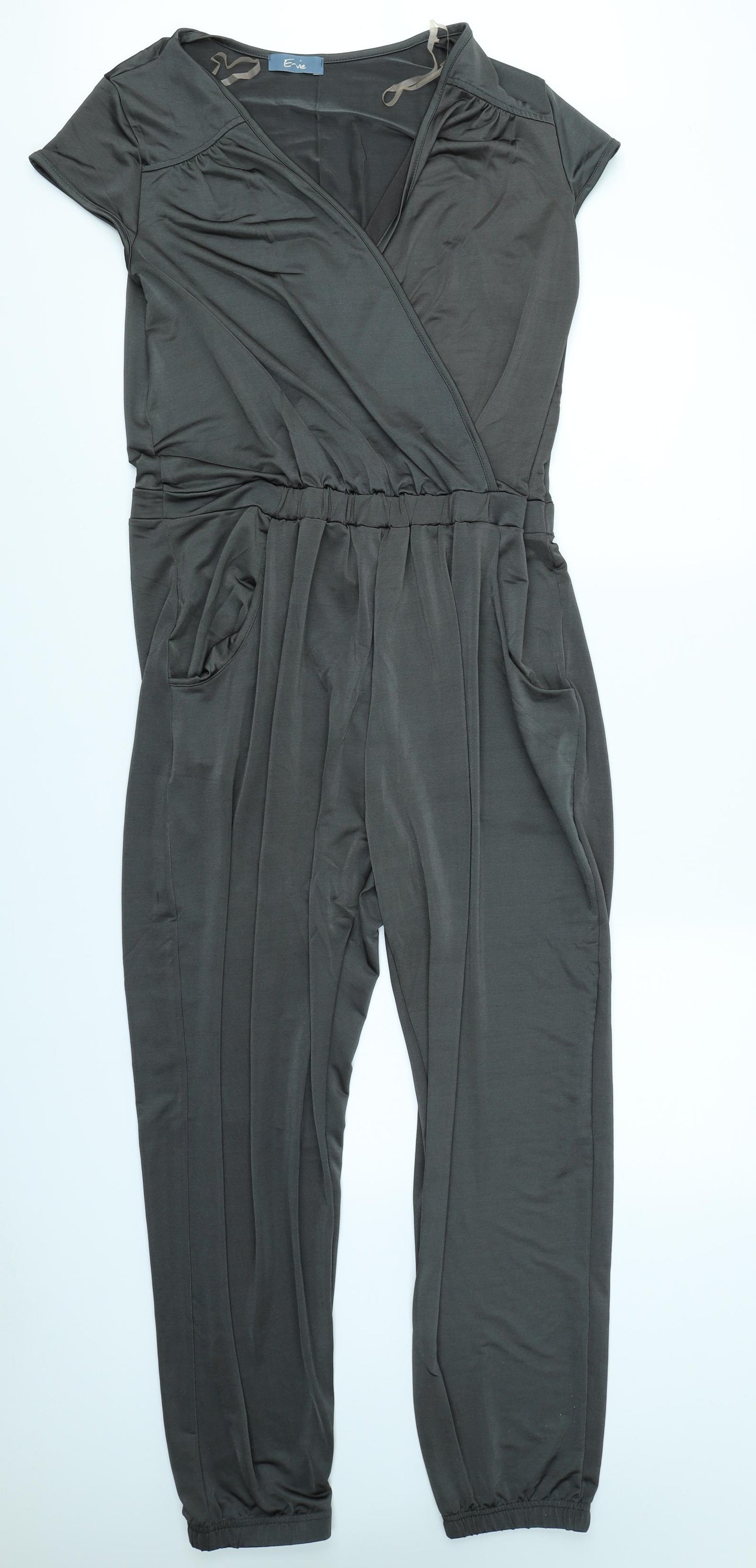 E-vie Womens Grey   Jumpsuit One-Piece Size 14 L25 in