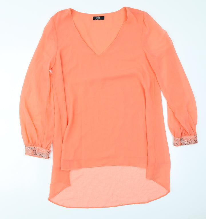 Wallis Womens Orange   Basic Blouse Size 8