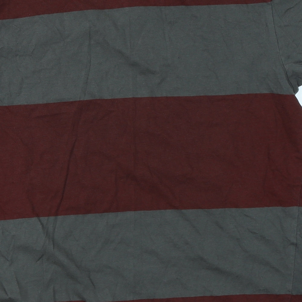 Topman Mens Purple Striped   T-Shirt Size M
