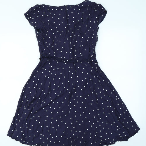 Billie & Blossom Womens Blue Polka Dot  Skater Dress  Size 8