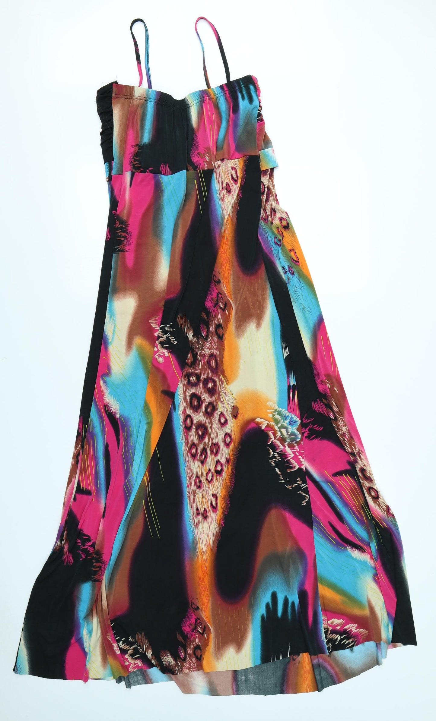 Club L Womens Pink Animal Print  Maxi  Size L