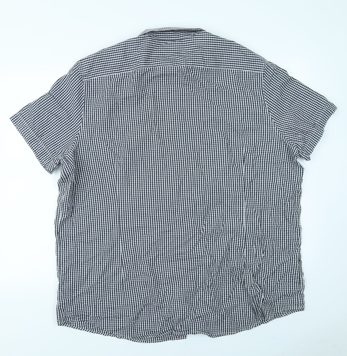 NEXT Mens Black Check   Button-Up Size 3XL