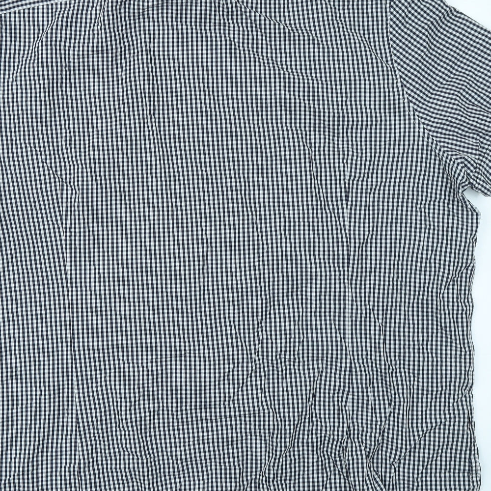 NEXT Mens Black Check   Button-Up Size 3XL