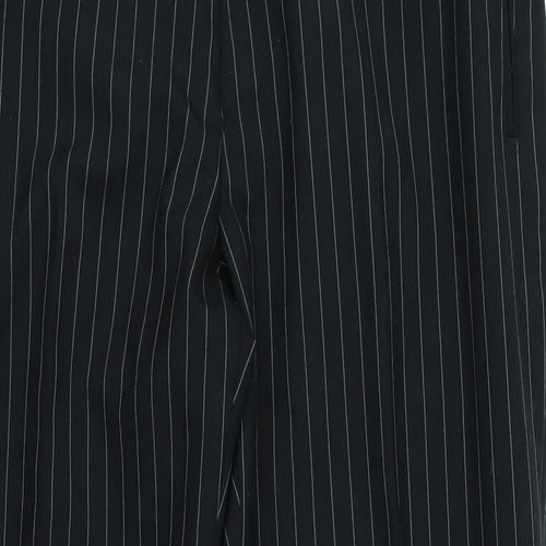 Preworn Mens Black Striped  Capri Trousers Size 38 in L26 in