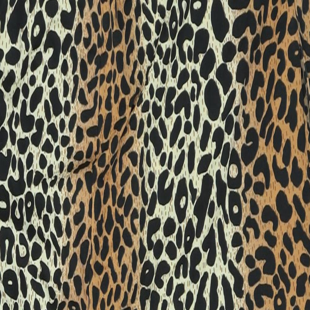 MODO Womens Brown Animal Print  Playsuit One-Piece Size M L27 in
