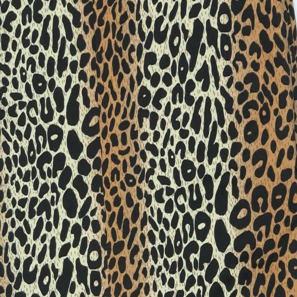 MODO Womens Brown Animal Print  Playsuit One-Piece Size M L27 in