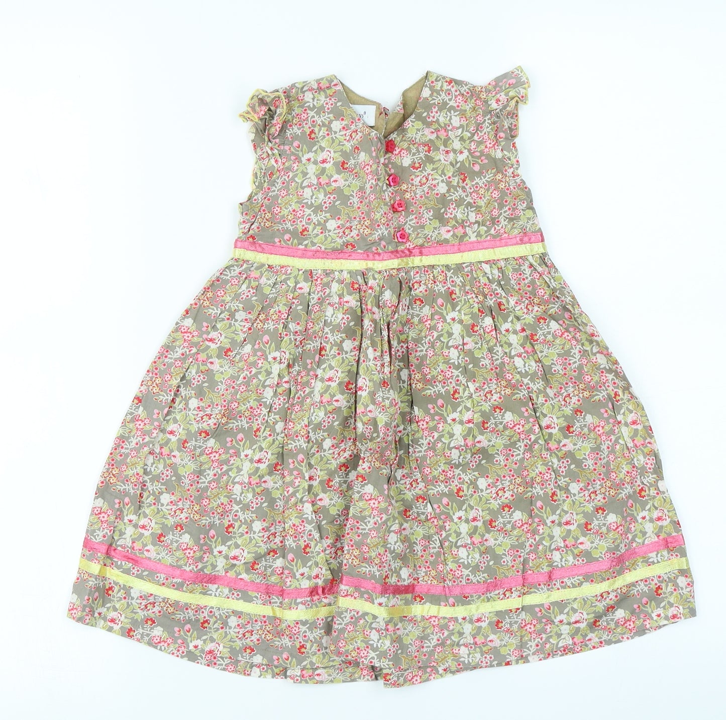 early days Girls Green Floral  Skater Dress  Size 18-24 Months