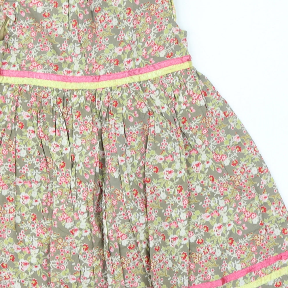early days Girls Green Floral  Skater Dress  Size 18-24 Months
