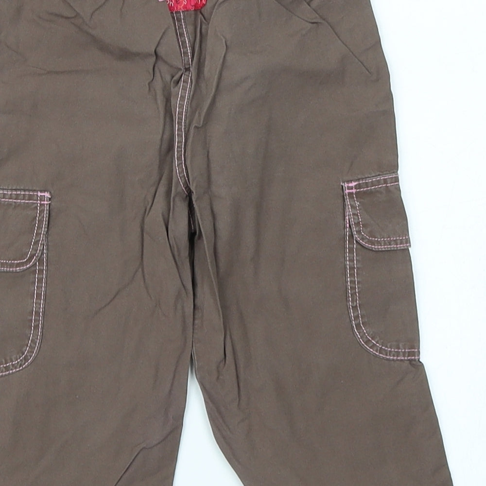 Mothercare Girls Brown   Cargo Trousers Size 9-12 Months