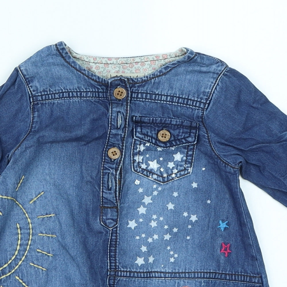 NEXT Girls Blue  Denim A-Line  Size 3-6 Months