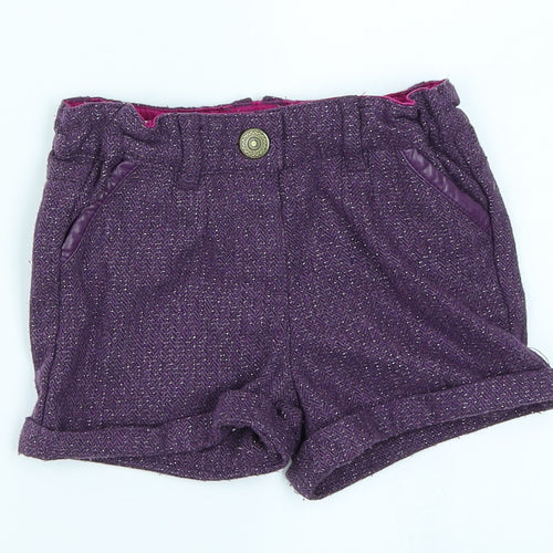 F&F Girls Purple   Cropped Trousers Size 18-24 Months