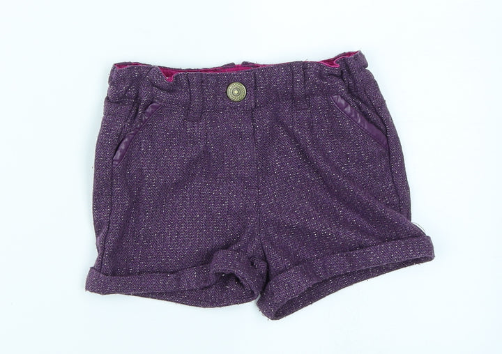 F&F Girls Purple Cropped Trousers Size 18-24 Months