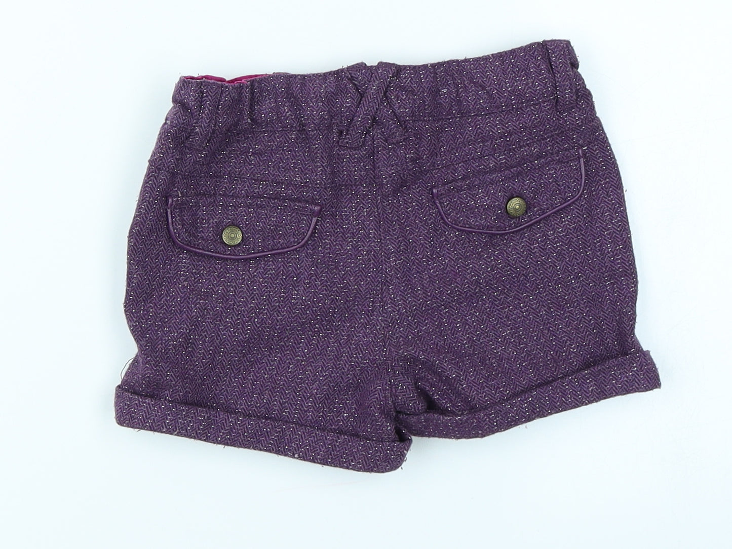 F&F Girls Purple   Cropped Trousers Size 18-24 Months