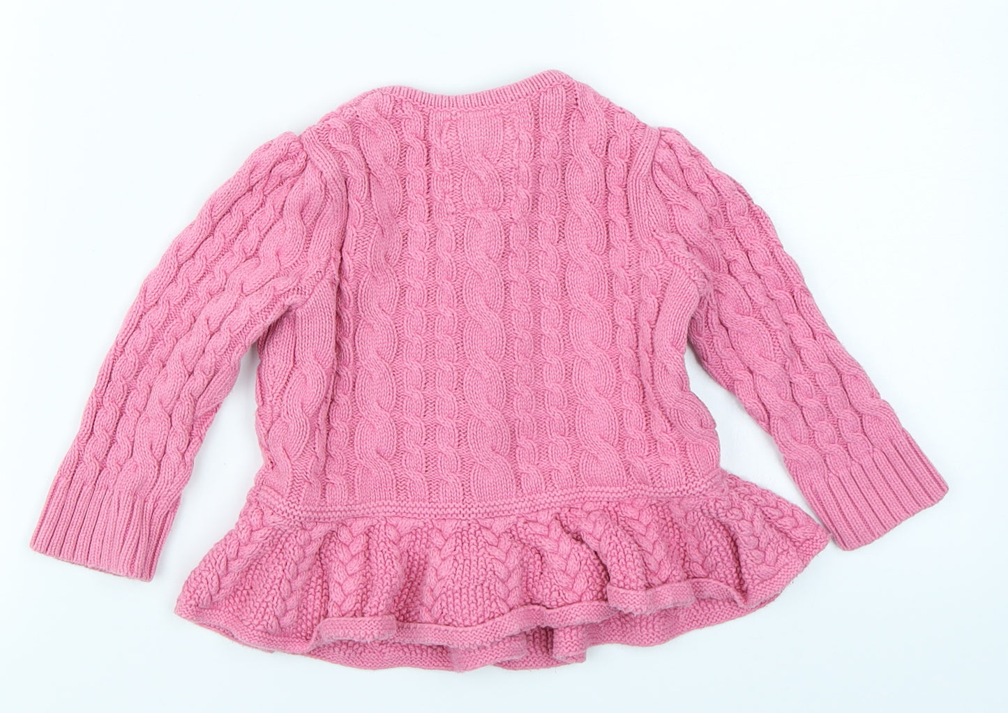 Junior J Girls Pink  Knit Cardigan Jumper Size 18-24 Months