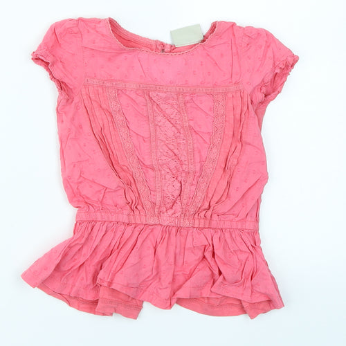 NEXT Girls Pink   Basic T-Shirt Size 2-3 Years