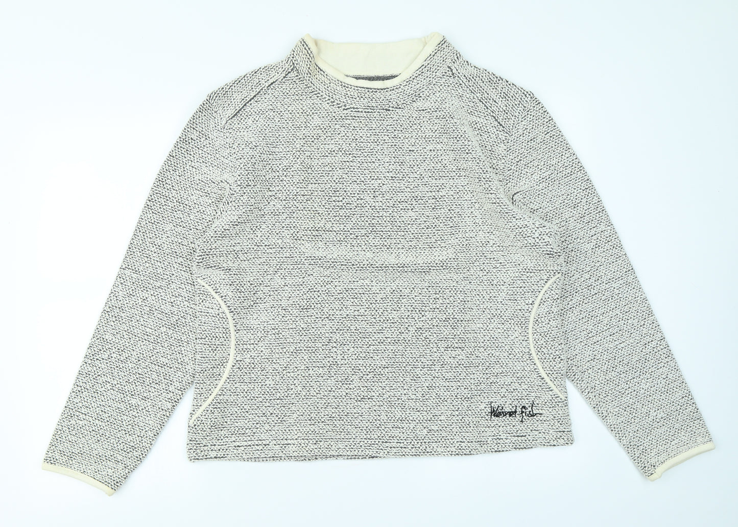 Weird Fish Womens Ivory   Pullover Sweatshirt Size L