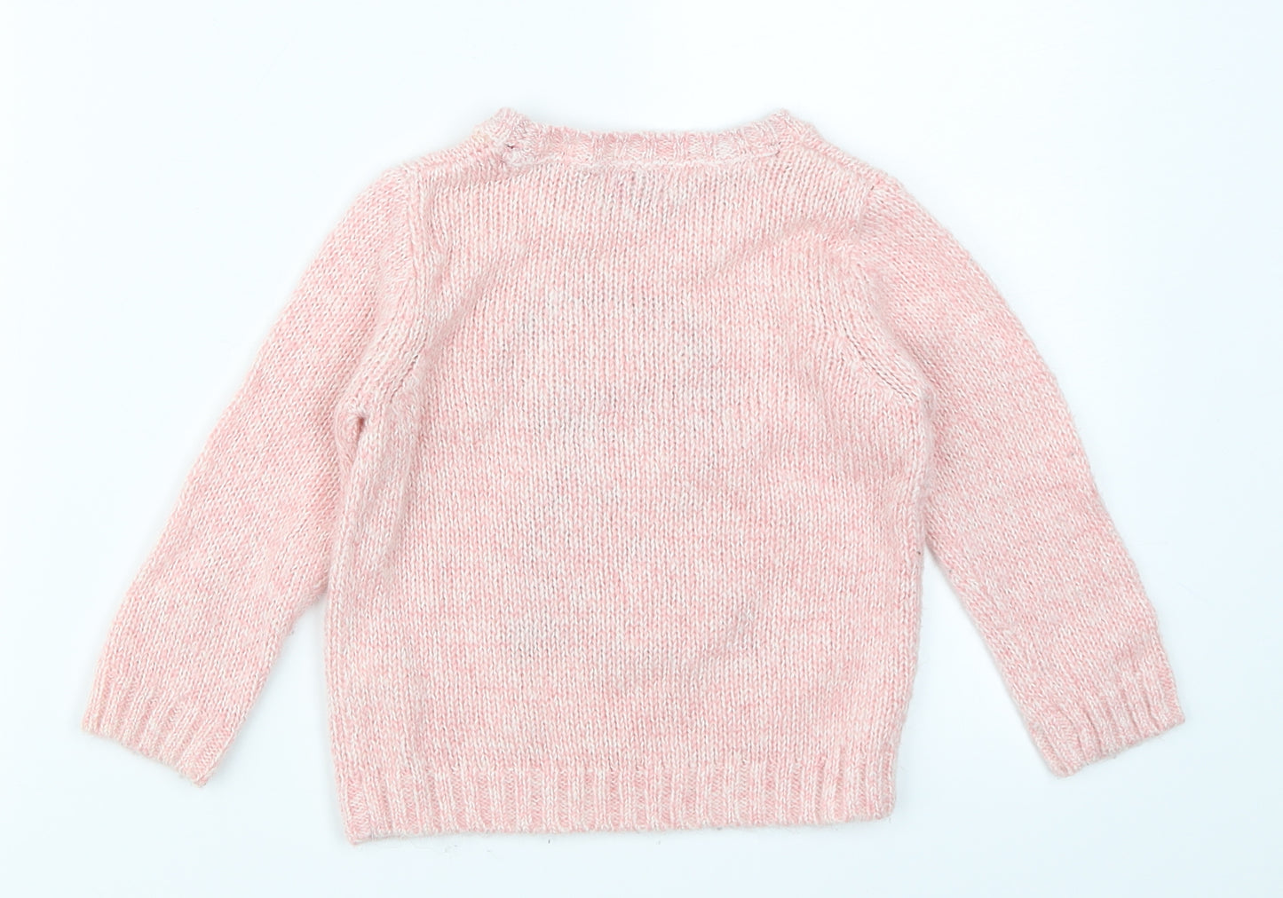 F&F Girls Pink   Pullover Jumper Size 2-3 Years  - Squirrel