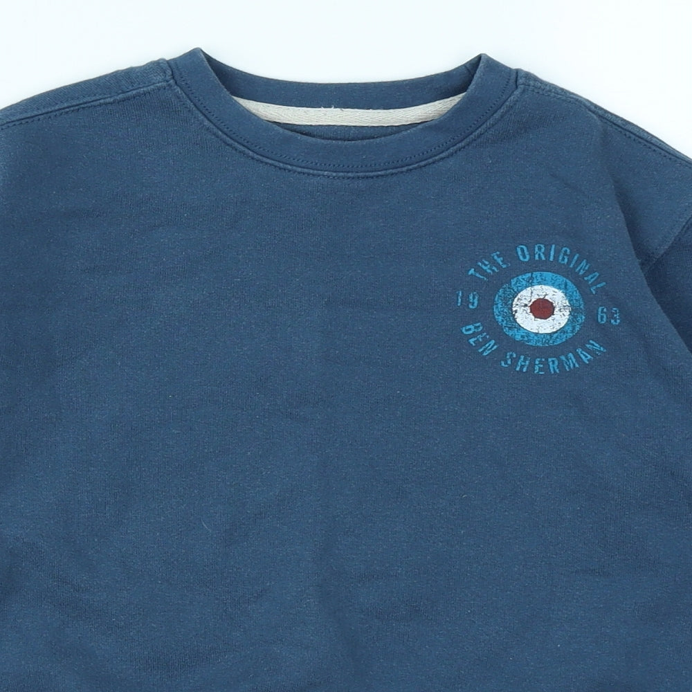 Ben Sherman Boys Blue   Pullover Sweatshirt Size 10-11 Years