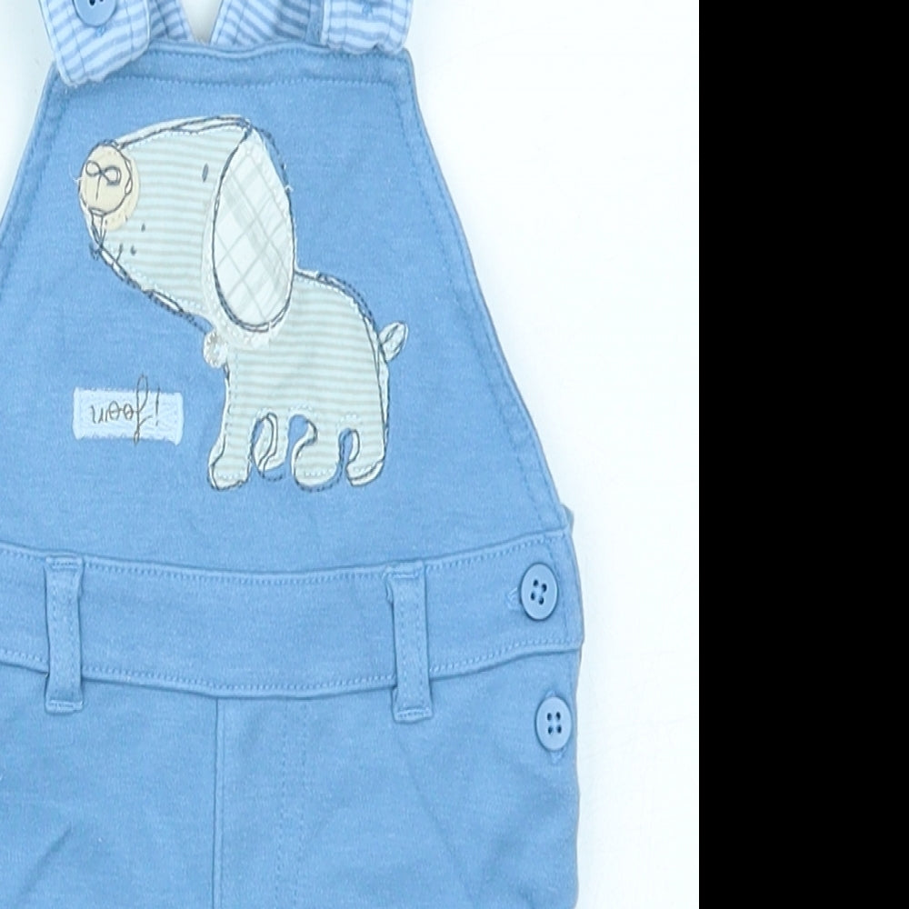 NEXT Boys Blue   Dungaree One-Piece Size Newborn
