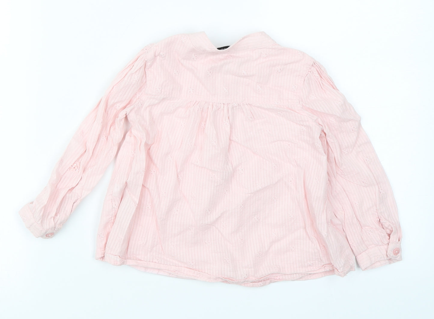 George Girls Pink Striped  Basic T-Shirt Size 2-3 Years