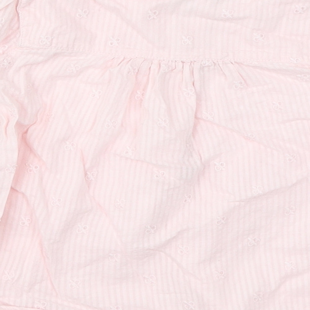 George Girls Pink Striped  Basic T-Shirt Size 2-3 Years