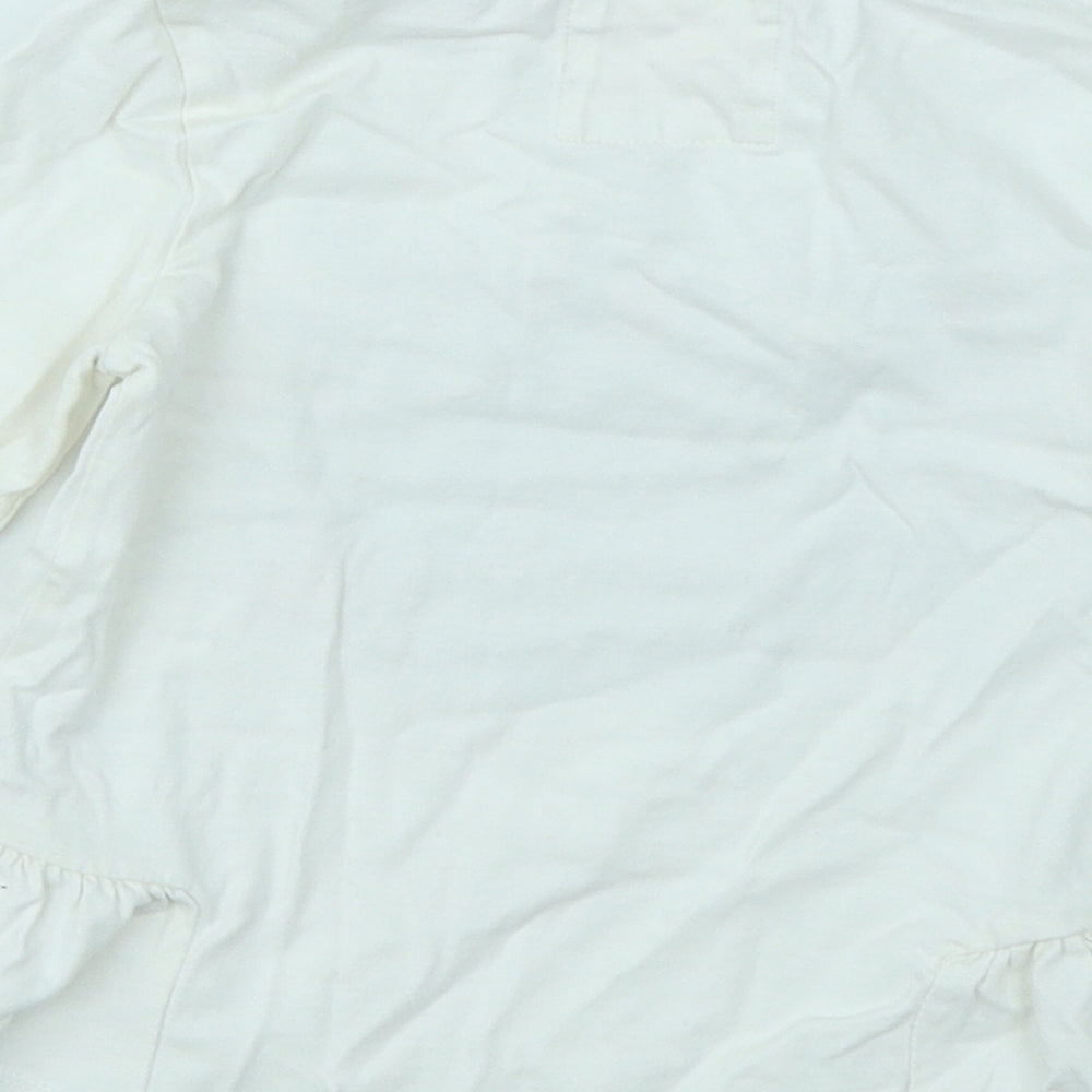 TU Girls White   Basic T-Shirt Size 2-3 Years  - Cat