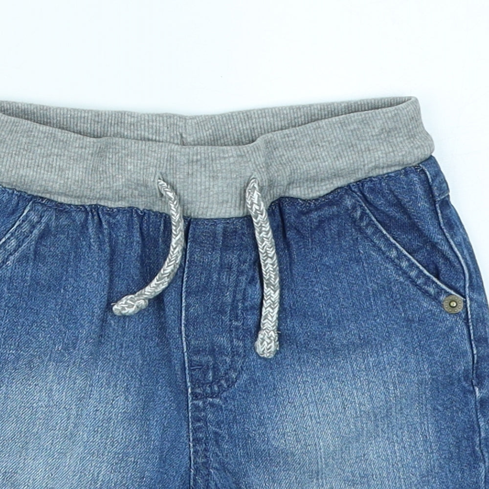 F&F Boys Blue  Denim Cargo Shorts Size 3-4 Years