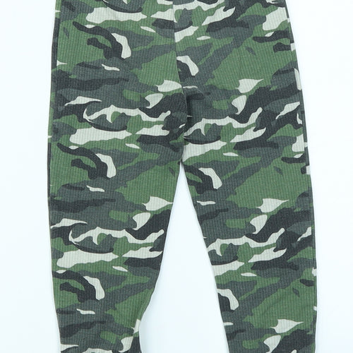 Primark Girls Green Camouflage  Jegging Trousers Size 4-5 Years