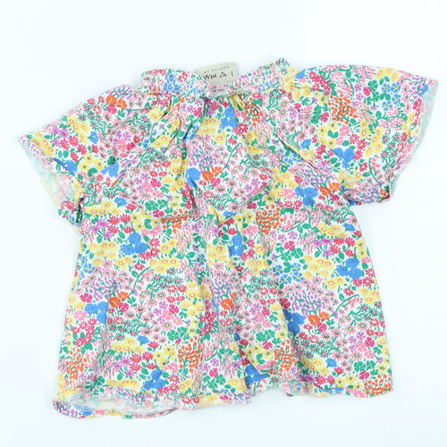 NEXT Girls Pink Floral  Basic T-Shirt Size 18-24 Months