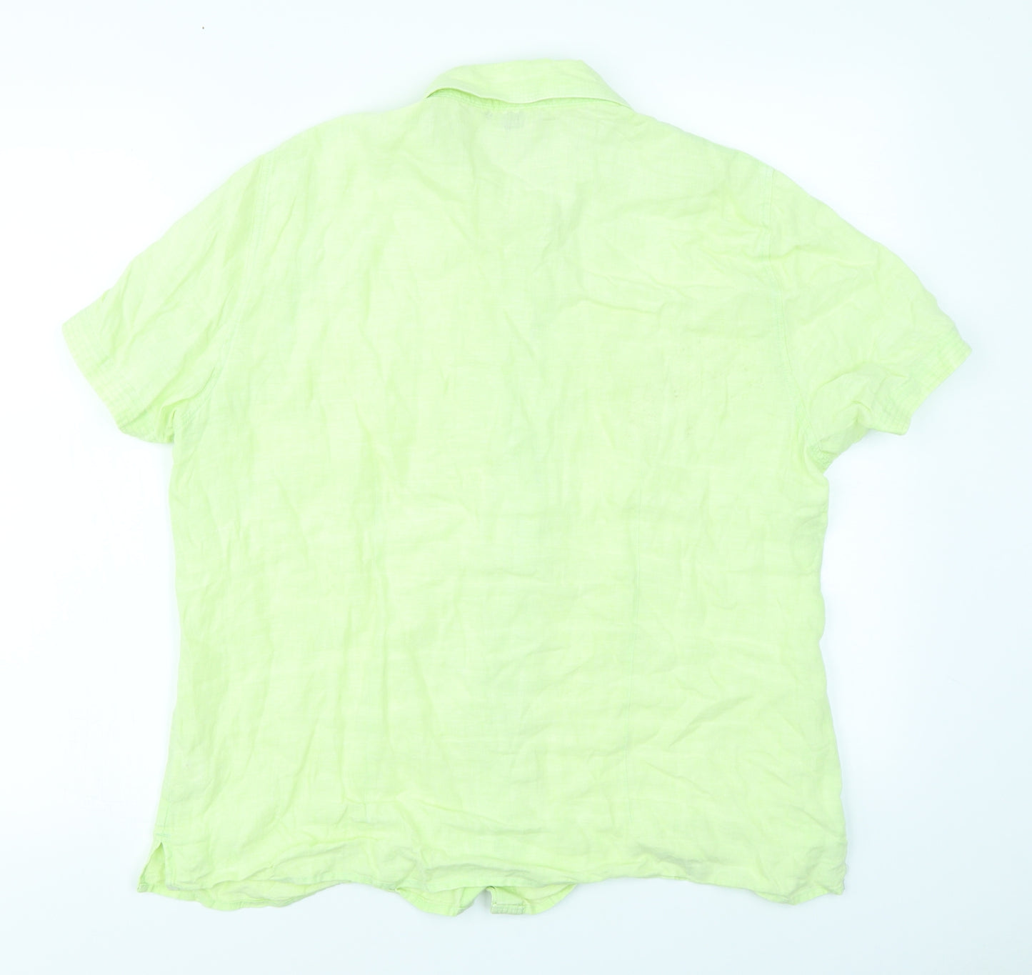 Lands End Womens Yellow   Basic Button-Up Size L