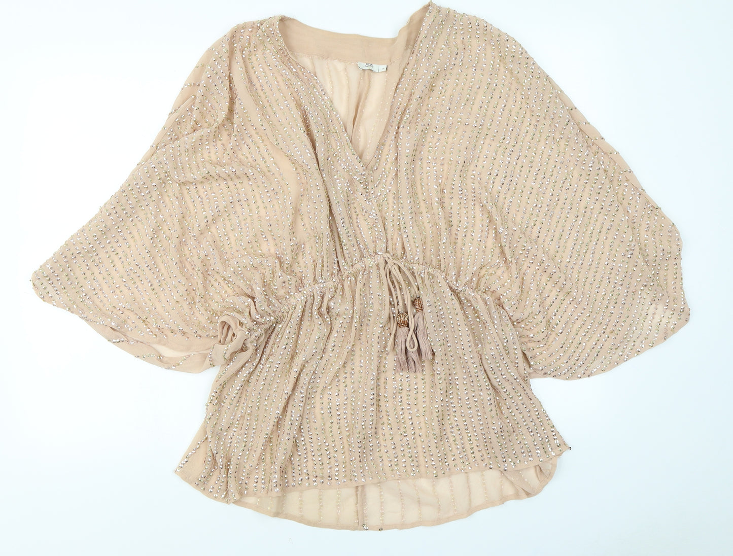 River Island Womens Pink   Kimono Blouse Size 16